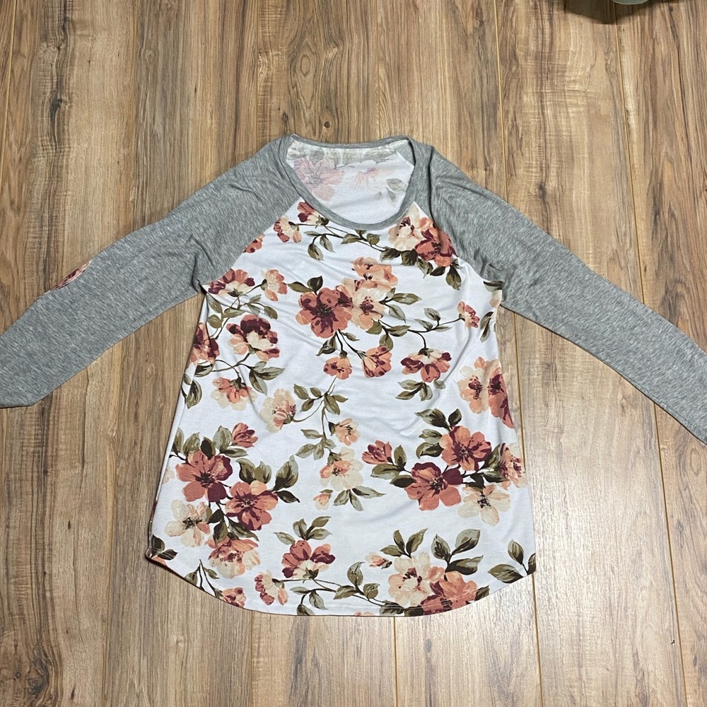 Flower Baseball Top